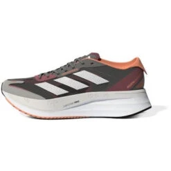 ADIDAS Women's Adizero Boston 11 (Grey Four/Zero Metallic/Beam Orange)