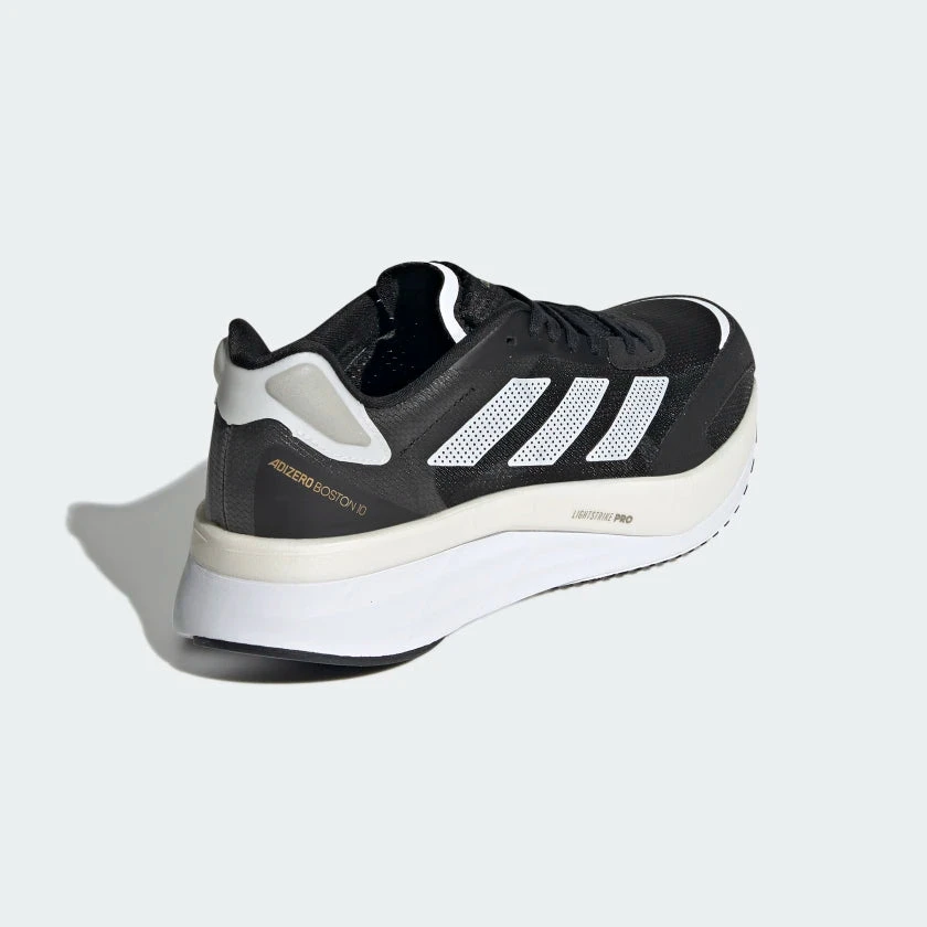 ADIDAS Women’s Adizero Boston 10 (Core Black / Cloud White / Gold Metallic) - Image 4