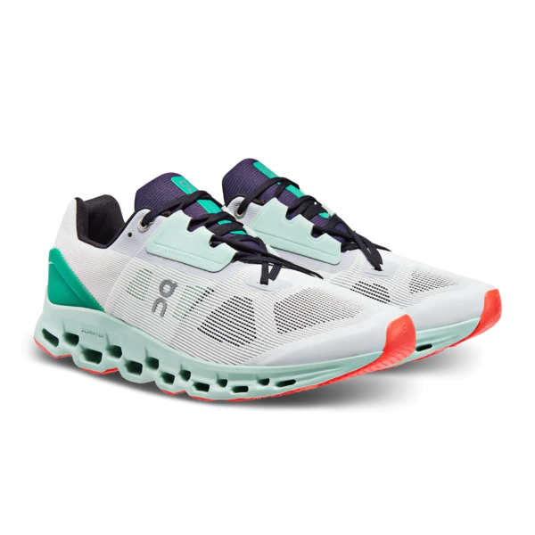 On Men’s Cloudstratus (Undyed-White/Creek) - Image 3