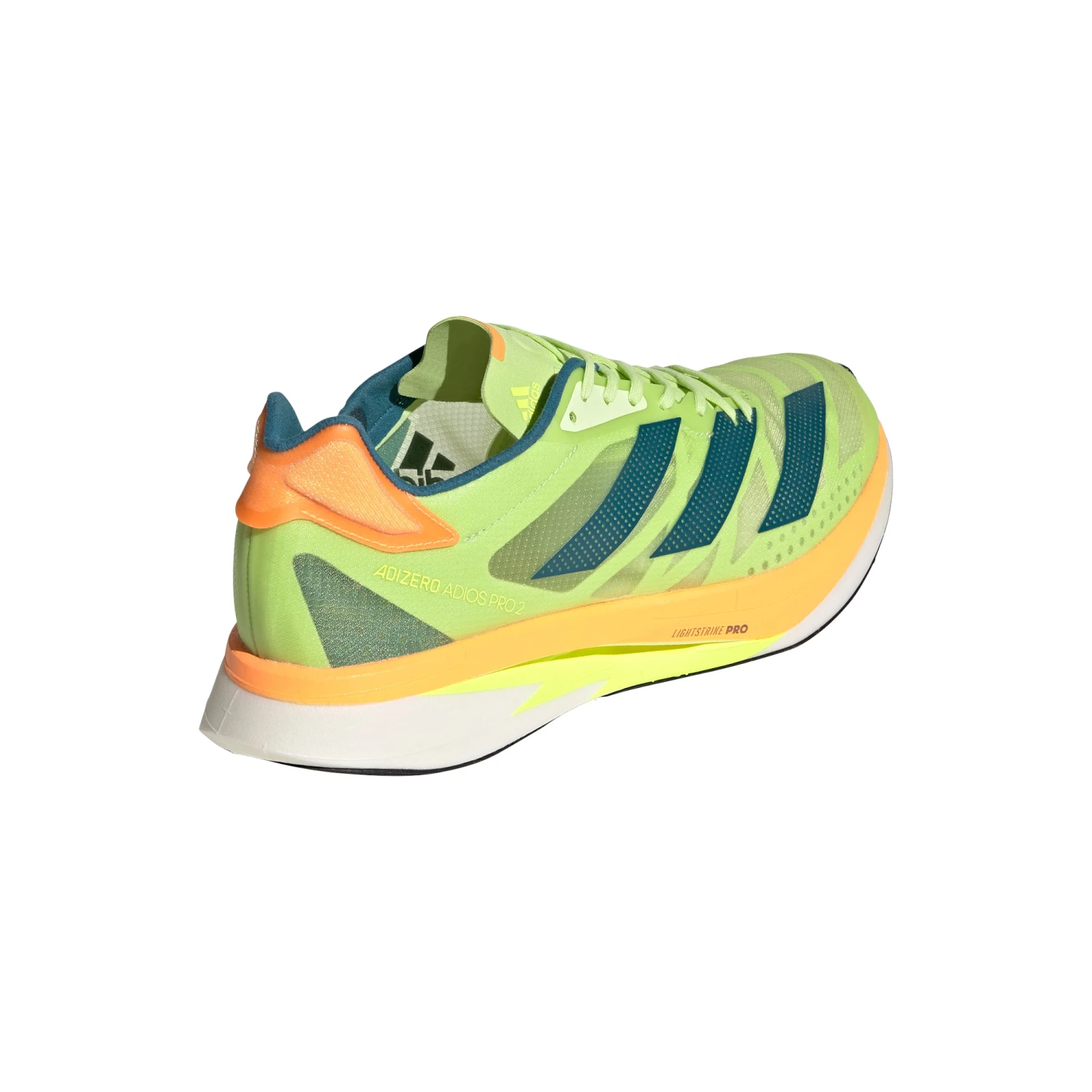 ADIDAS Unisex Adizero Adios Pro 2 (Pulse Lime/Real Teal/Flash Orange) - Image 4