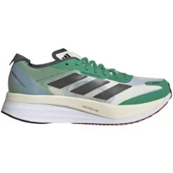 ADIDAS Men's Adizero Boston 11 (White Tint/Core Black/Court Green)