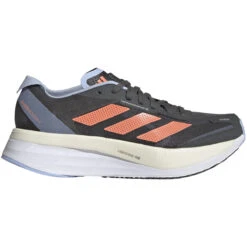 ADIDAS Women's Adizero Boston 11 (Grey Six/Coral Fusion/Blue Dawn)