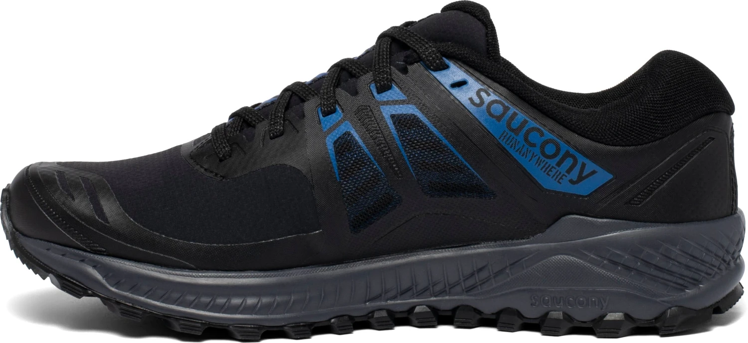 Saucony Men's Peregrine ICE+ (2 - Black/Blue) - Image 2