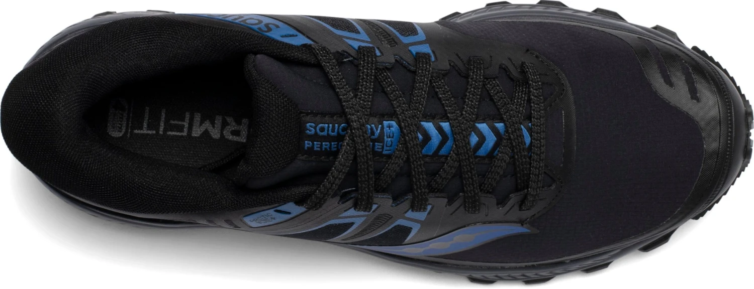 Saucony Men's Peregrine ICE+ (2 - Black/Blue) - Image 4