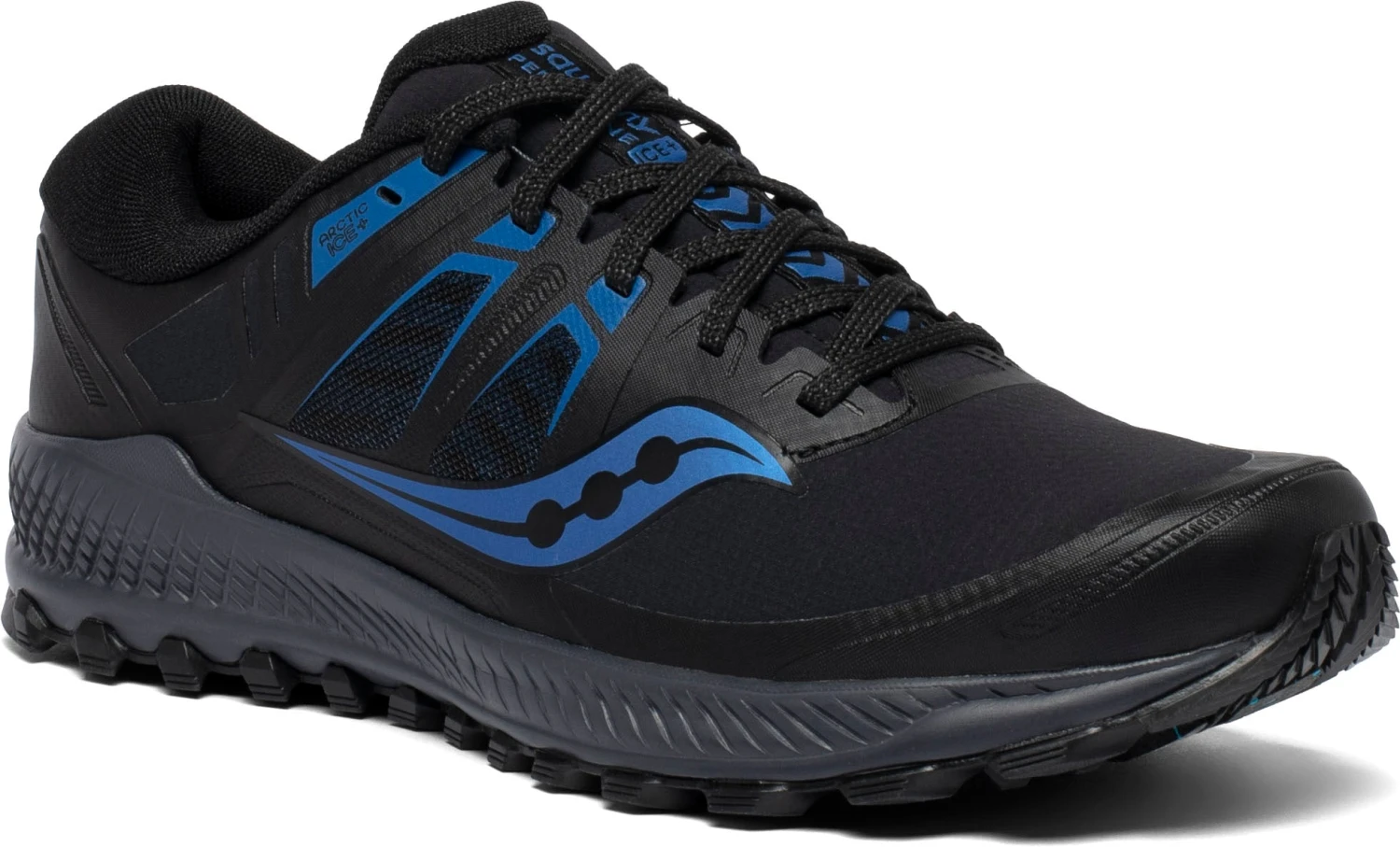 Saucony Men's Peregrine ICE+ (2 - Black/Blue) - Image 3